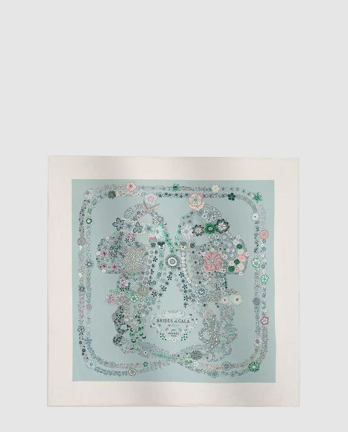 [HERMES-에르메스]Brides de Gala en Fleurs 스카프 90