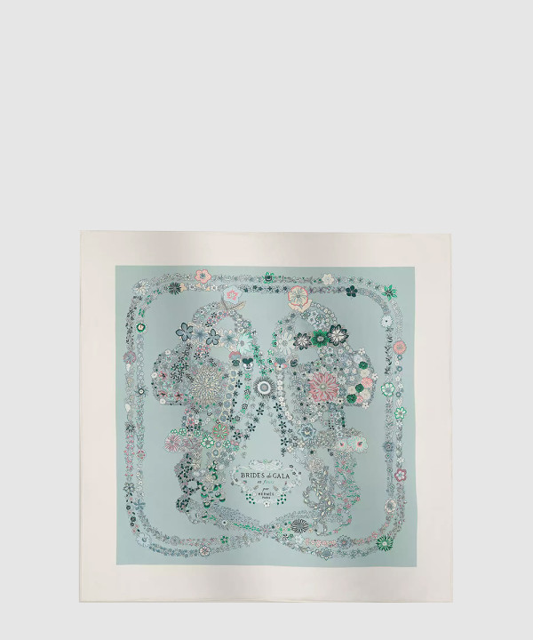 [HERMES-에르메스]Brides de Gala en Fleurs 스카프 90