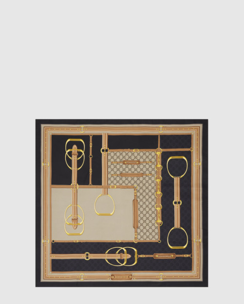 [GUCCI-구찌]프린트 실크 까레 813625