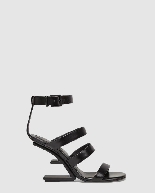 [FENDI-펜디]가죽 하이힐 샌들 8X8512