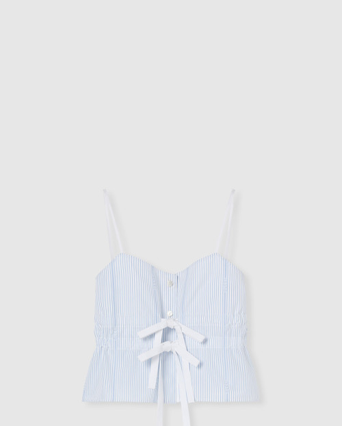 [GUCCI-구찌]실크 컷 코튼 탑 831873