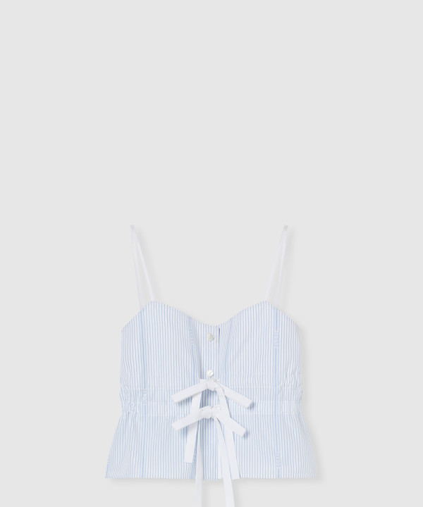 [GUCCI-구찌]실크 컷 코튼 탑 831873