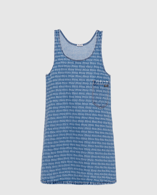 [MIUMIU-미우미우]데님 점프수트 미니 스커트 GWA186