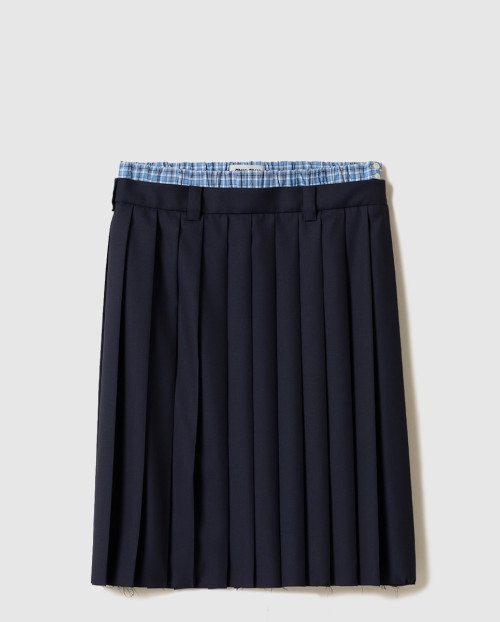 [MIUMIU-미우미우]플리츠 바타비아 미디스커트 MG2396