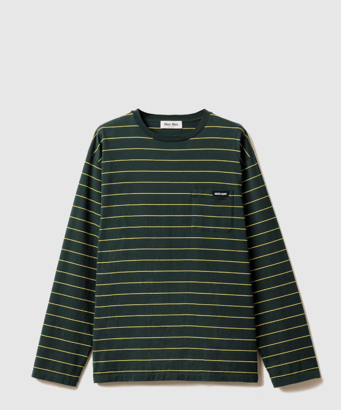 레플리카|이미테이션 miumiu-미우미우롱-슬리브-코튼-저지-티셔츠-mjl014-1