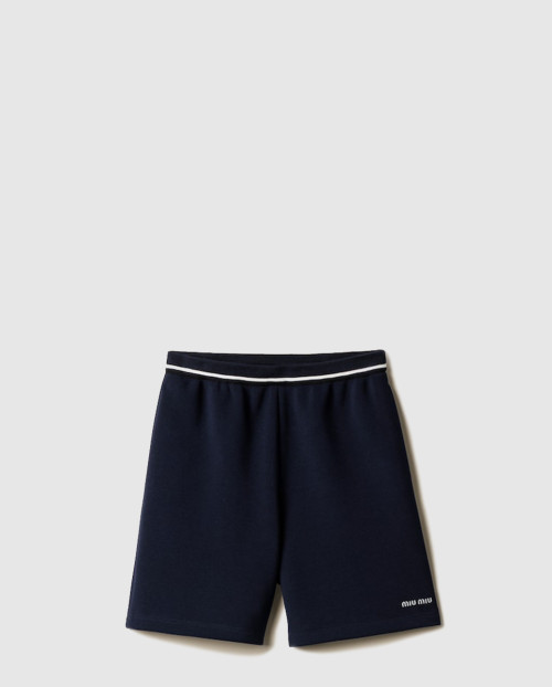 [MIUMIU-미우미우]본딩 피케 & 테크니컬 니트 쇼츠 MP1911