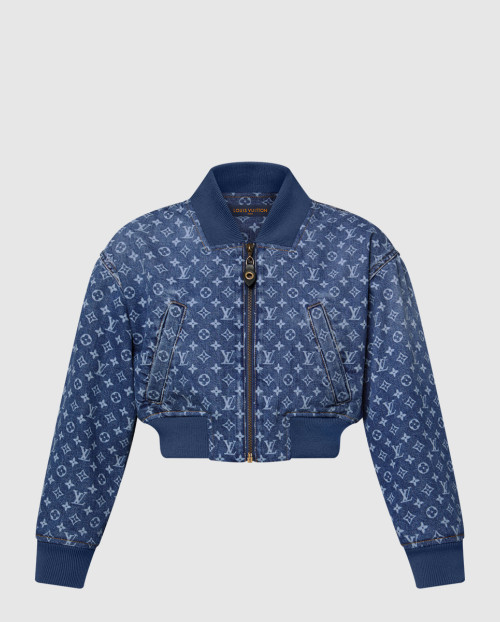[LOUIS VUITTON-루이비통]모노그램 데님 크롭 보머 재킷 1AI177