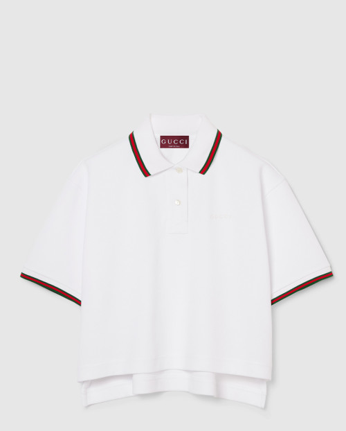 [GUCCI-구찌]웨빙 피케 디테일의 폴로 셔츠 828203