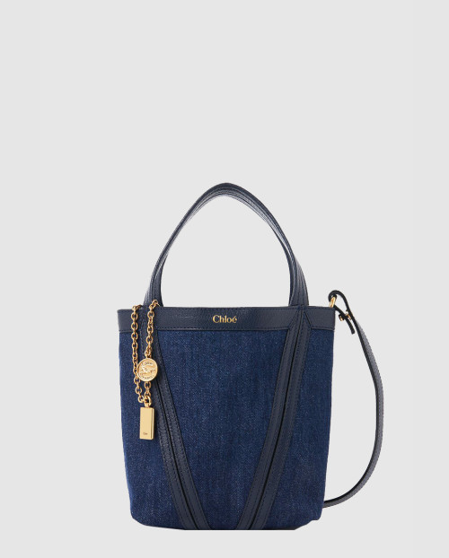 [CHLOE-끌로에]데님 스몰 Chloé Spin 토트백 AS812