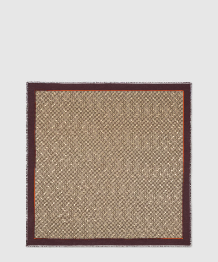 레플리카|이미테이션 gucci-구찌gg-프린트-홀스빗-실크-숄-662577