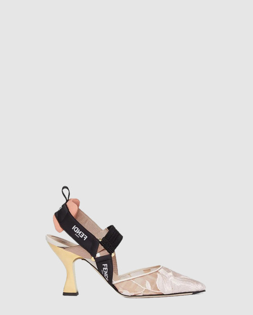 [FENDI-펜디]자수 힐 패치 펌프스 8J8143