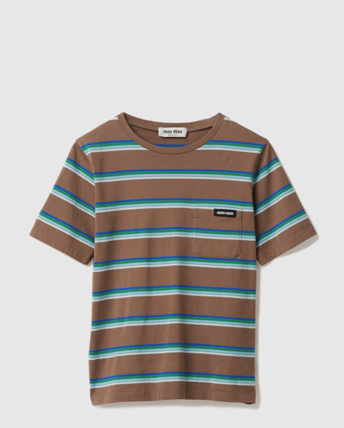 [MIUMIU-미우미우]저지 티셔츠 MJN537