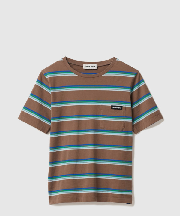 [MIUMIU-미우미우]저지 티셔츠 MJN537