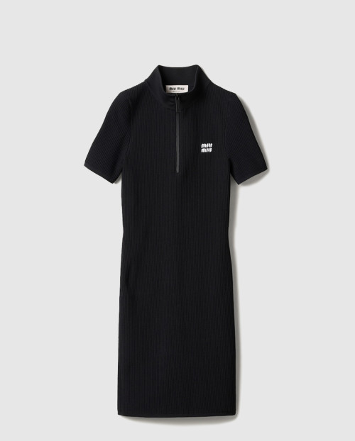 [MIUMIU-미우미우]비스코스 터틀넥 미니드레스 MMA894