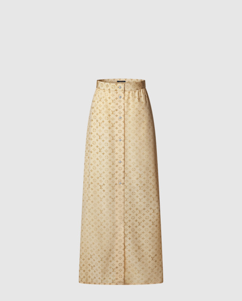 [LOUIS VUITTON-루이비통]워시드 모노그램 맥시 스커트 1AHZU7