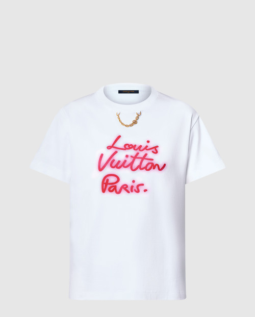 [LOUIS VUITTON-루이비통]네온 로고 티셔츠 1AIALY