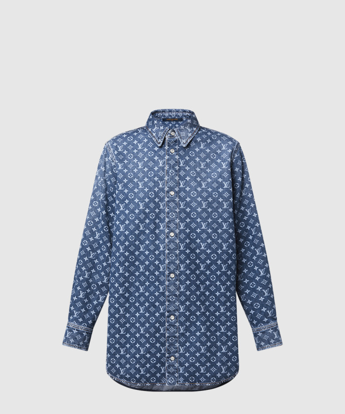레플리카|이미테이션 louis-vuitton-루이비통monogram-데님-셔츠-1ai191