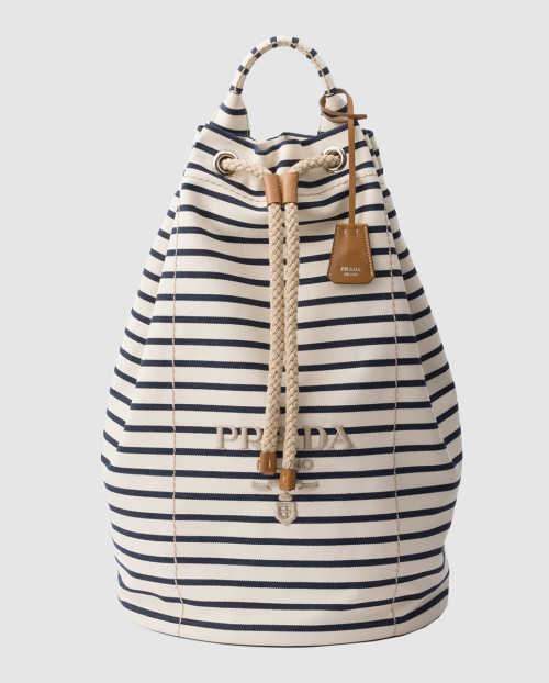 [PRADA-프라다]스트라이프 캔버스 드로스트링 더플백 2VY011