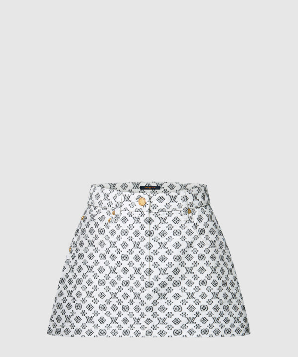 [LOUIS VUITTON-루이비통]블러리 모노그램 미니 스커트 1AHX05