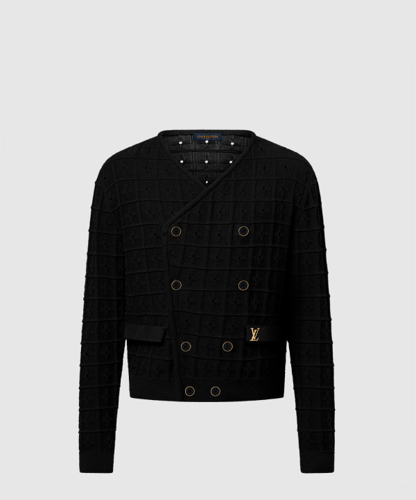 [LOUIS VUITTON-루이비통]더블 브레스티드 니트 재킷 1AHVNK