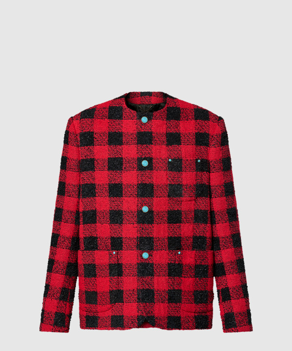 [LOUIS VUITTON-루이비통]다미에 칼라리스 트위드 재킷 1AFWMZ