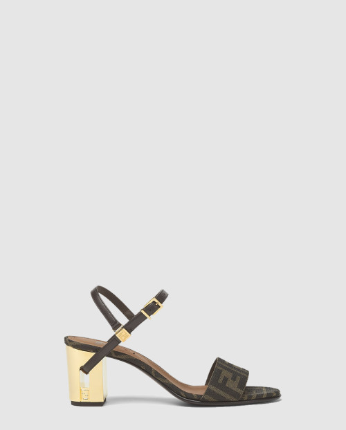 [FENDI-펜디]FF 자카드 미디엄 힐 샌들 8X8663