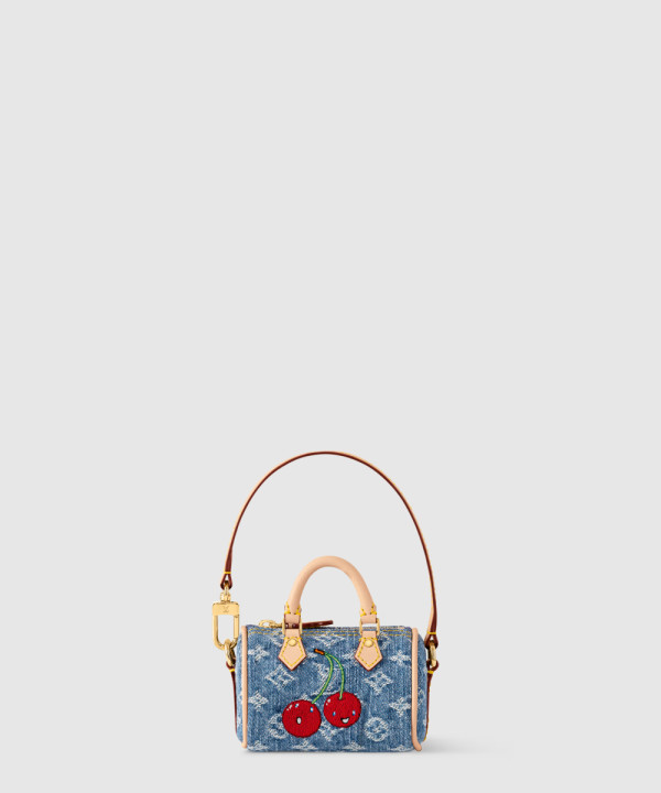 [LOUIS VUITTON-루이비통]LV x TM 마이크로 스피디 데님 세리즈 백 참 M02535