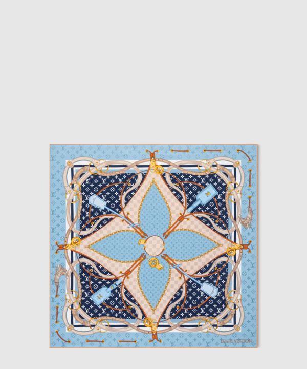 [LOUIS VUITTON-루이비통]비통 플라워  앤드 스트랩 스퀘어 90 M96123