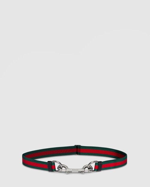 [GUCCI-구찌]이중 스냅 훅 버클이 있는 얇은 벨트 821480