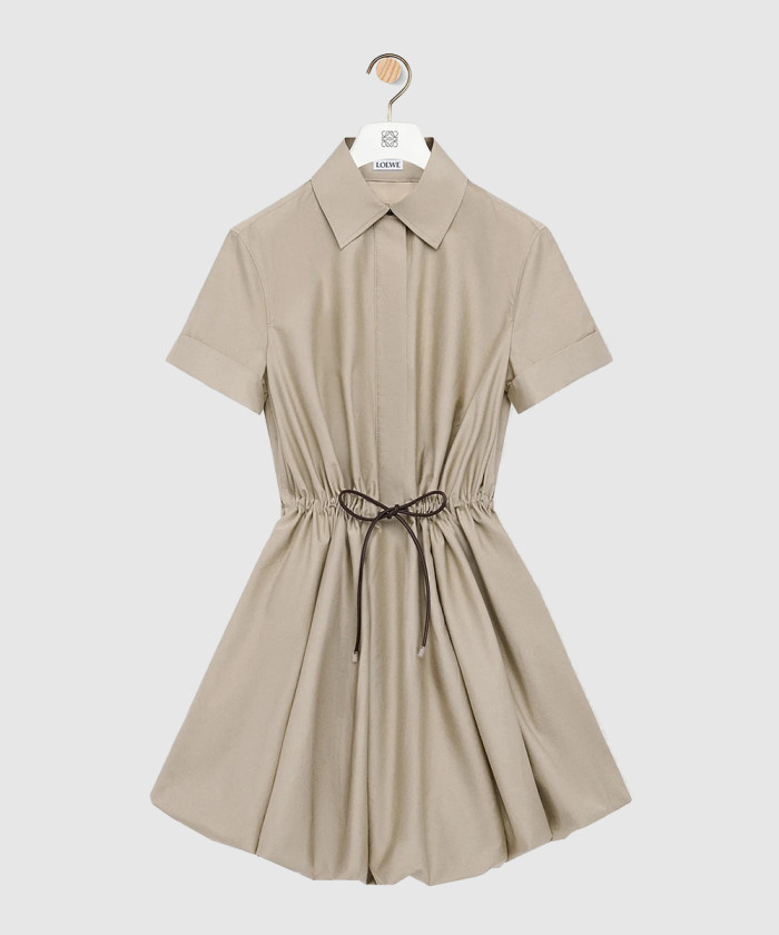 레플리카|이미테이션 loewe-로에베쇼트-슬리브-드레스-코튼-실크