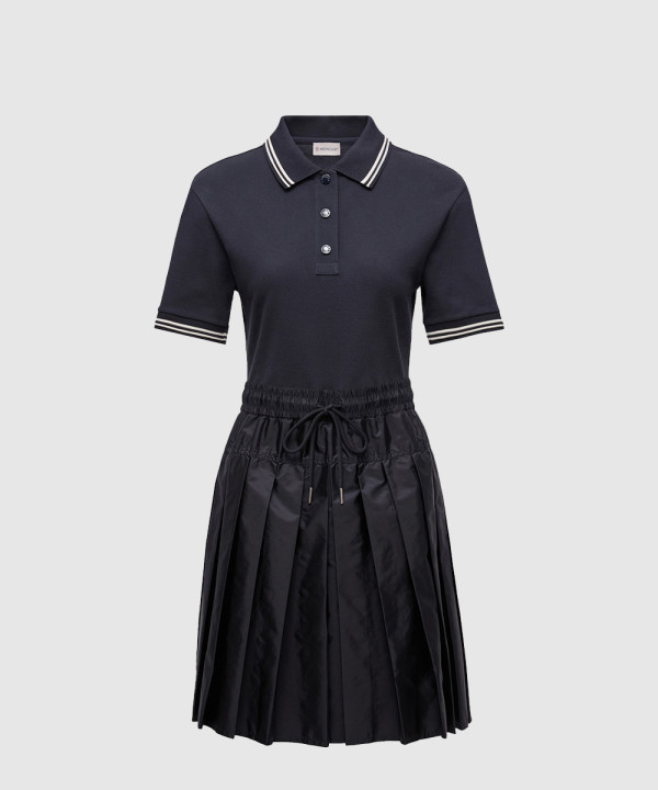 [MONCLER-몽클레어]코튼 피케 폴로 셔츠 드레스