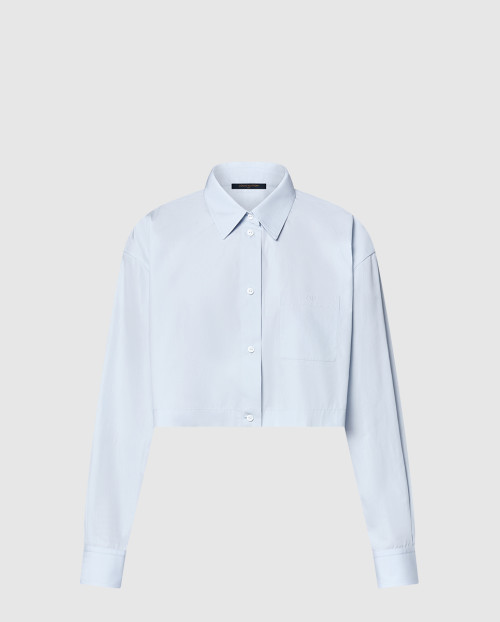 [LOUIS VUITTON-루이비통]크롭 코튼 포플린 셔츠 1AGQMF