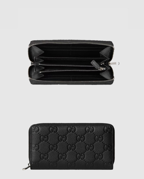 [GUCCI-구찌]임프린트 집 어라운드 지갑 GG 가죽 835003