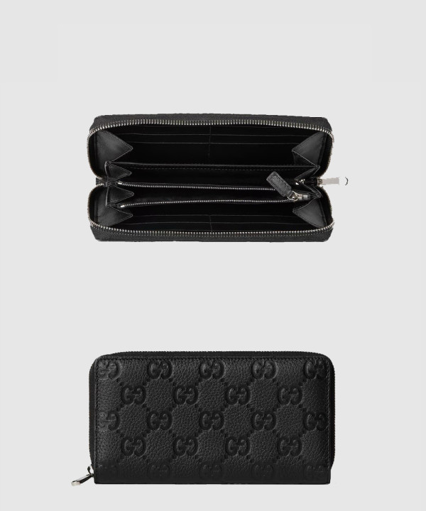 [GUCCI-구찌]임프린트 집 어라운드 지갑 GG 가죽 835003