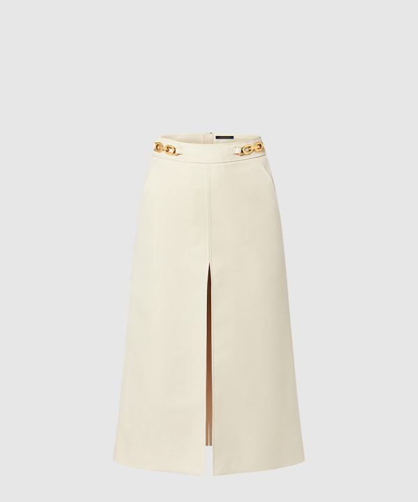 [LOUIS VUITTON-루이비통]체인 디테일 A-라인 스커트 1AGNRX