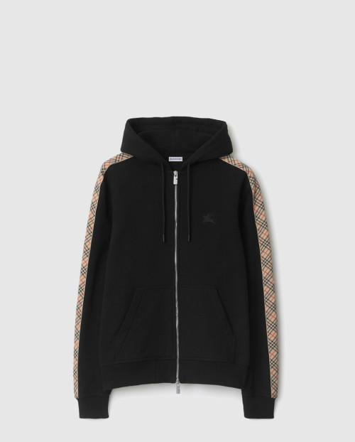 [BURBERRY-버버리]체크 트리밍 코튼 지퍼 후디 81107901