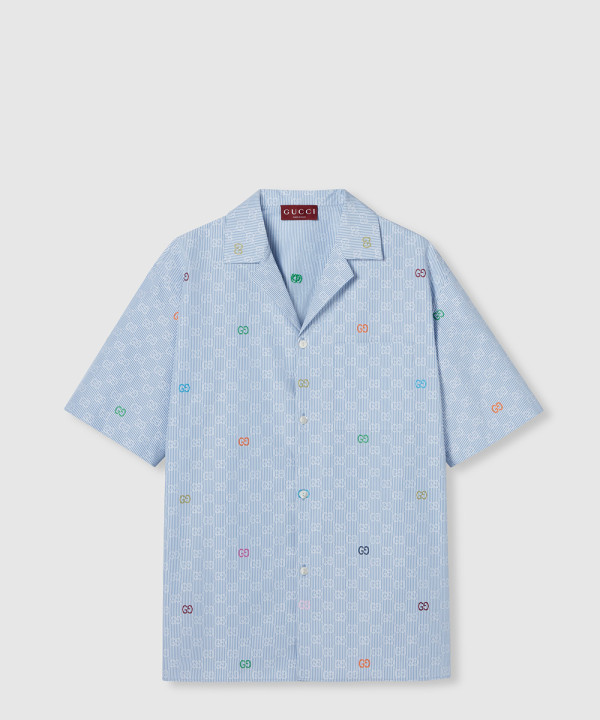 [GUCCI-구찌]스트라이프 코튼 볼링 셔츠 794907