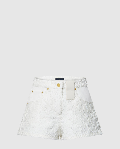 [LOUIS VUITTON-루이비통]MONOGRAM 컷 데님 쇼츠 1AHI13