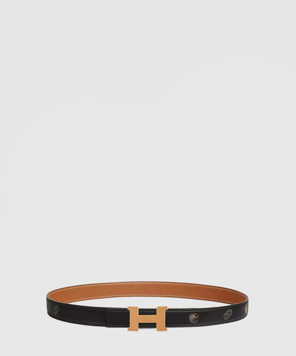 [HERMES-에르메스]Mini Constance Guillochee 벨트 버클 & Hermes sur Mer 리버서블 가죽 스트랩