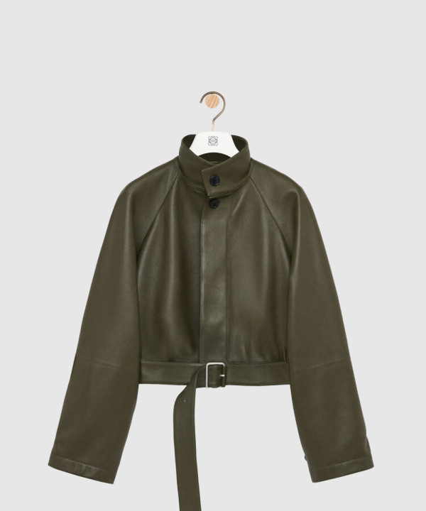 [LOEWE-로에베]쇼트 트렌치 나파 램스킨