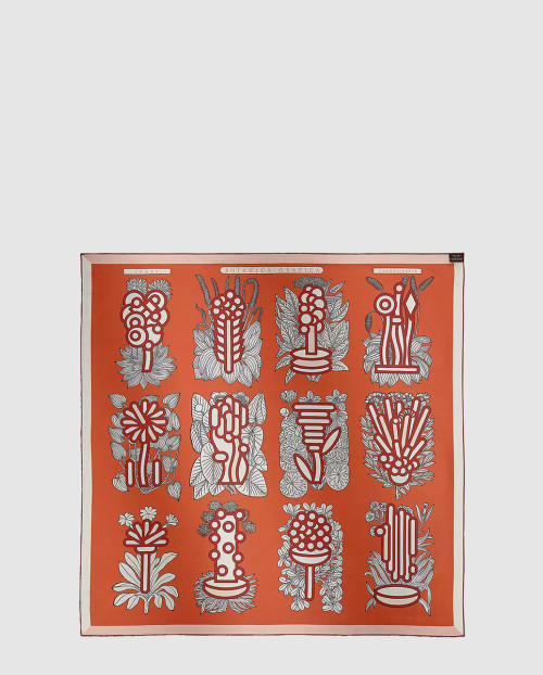 HERMES-에르메스]Botanica Grafica 더블 페이스 스카프 90