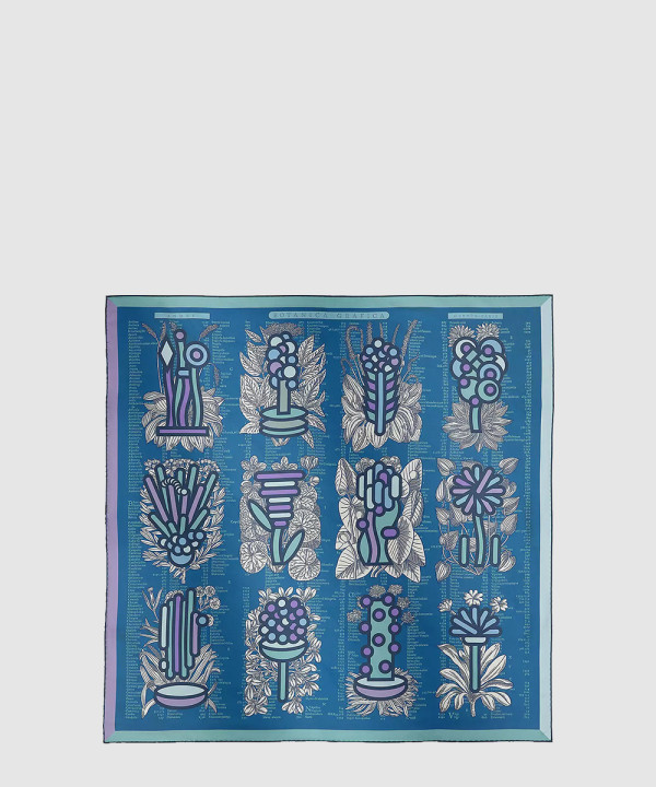 HERMES-에르메스]Botanica Grafica 더블 페이스 스카프 90