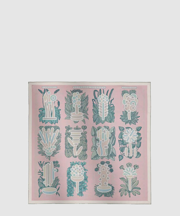 HERMES-에르메스]Botanica Grafica 더블 페이스 스카프 90