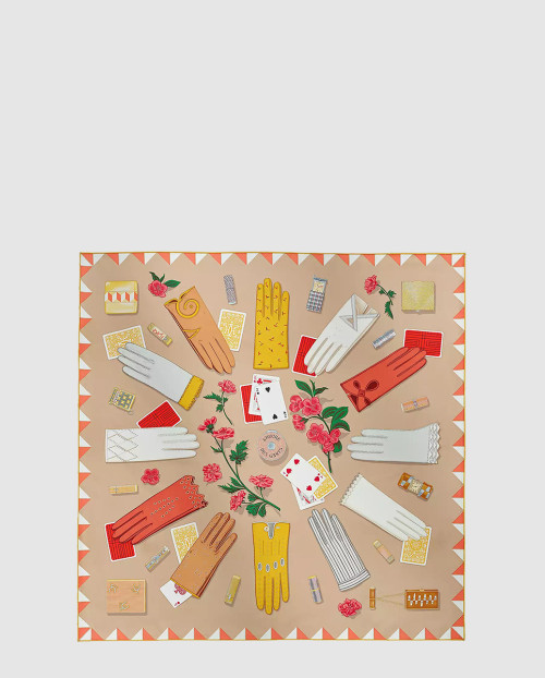 [HERMES-에르메스]L'Heure des Gants 스캐프 90