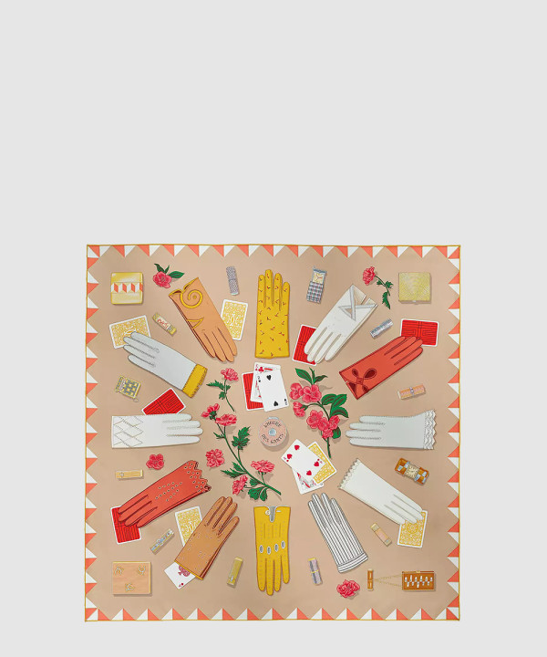 [HERMES-에르메스]L'Heure des Gants 스캐프 90