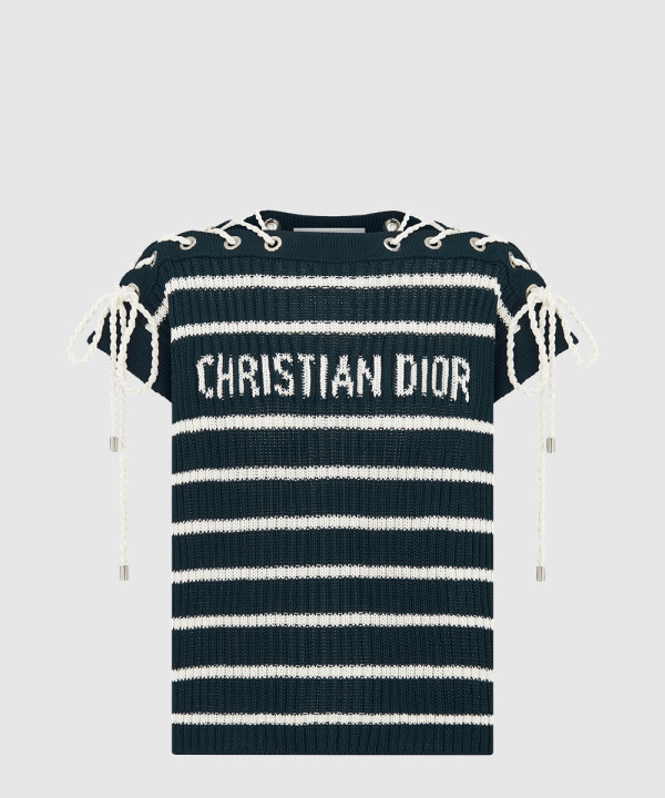 [DIOR-디올]Dioriviera 레이스업 캡 슬리브 스웨터 544S4