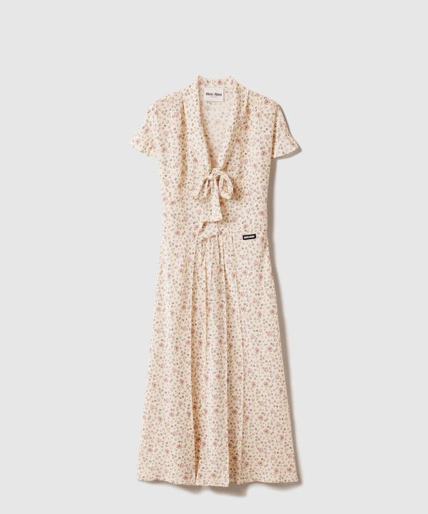 [MIUMIU-미우미우]롱 크레이프 드 신 드레스 MF5971