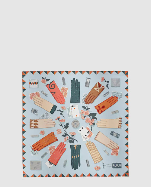 [HERMES-에르메스]L'Heure des Gants 스캐프90