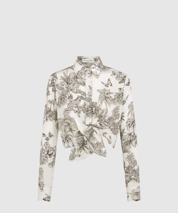 [DIOR-디올]Dioriviera 타이 크롭 블라우스 541B6