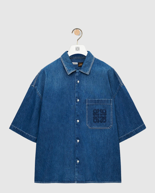 [LOEWE-로에베]쇼트 슬리브 셔츠 데님